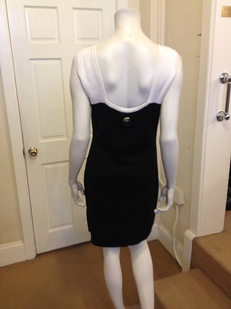 Women's Chanel Black and White Cocktail Dress