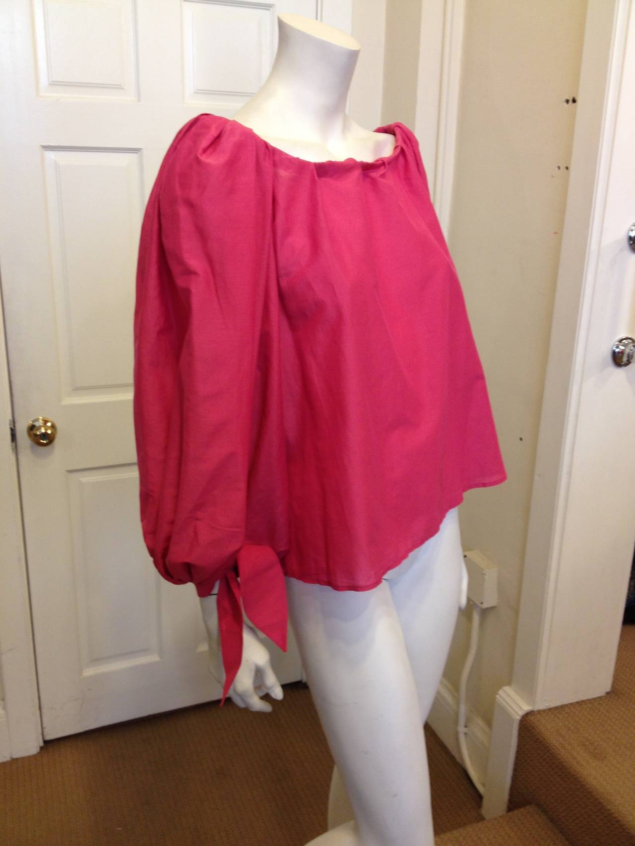 Yves Saint Laurent Rose Pink Boatneck Blouse