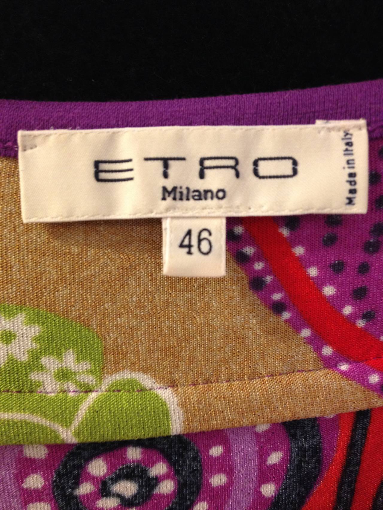 Etro Purple and Orange Patterned Top 1