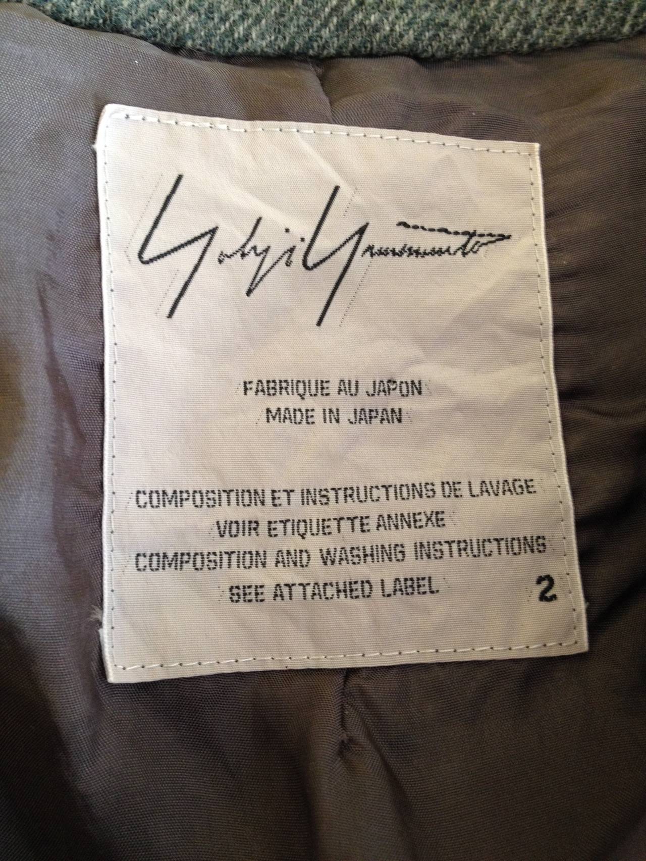 Yohji Yamamoto Grey Wool Asymmetrical Jacket 1