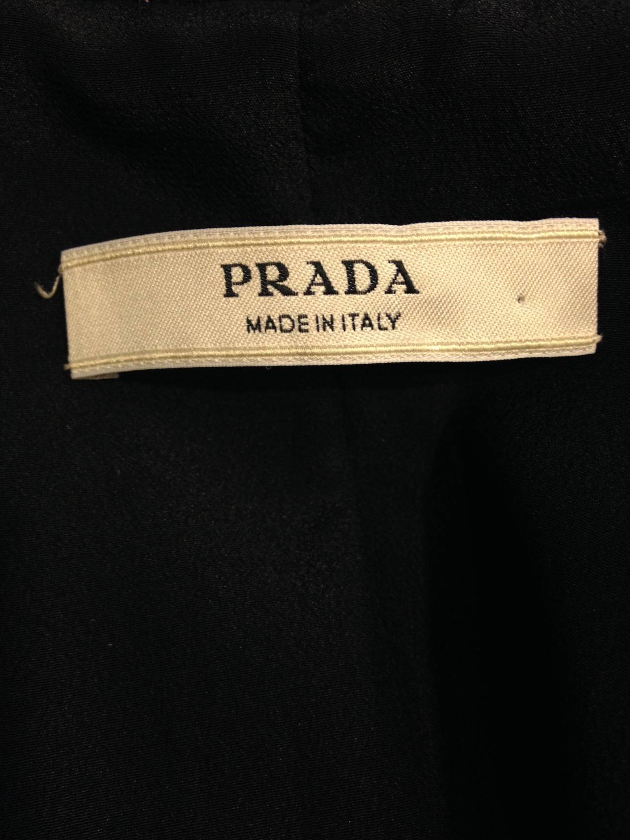 Prada Black Coat with Patent Belt 2