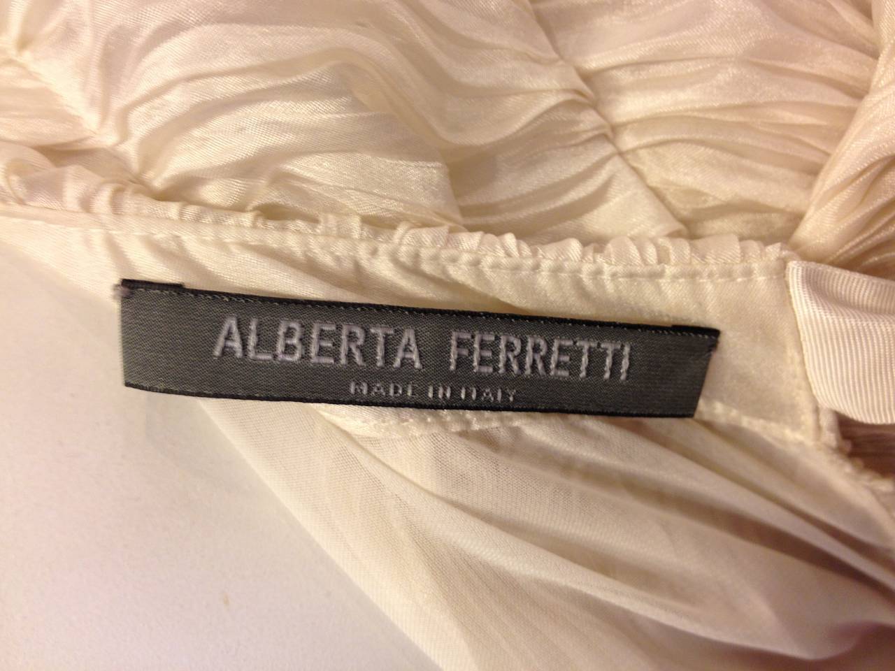 Alberta Ferretti White and Golden Honey Dress 2