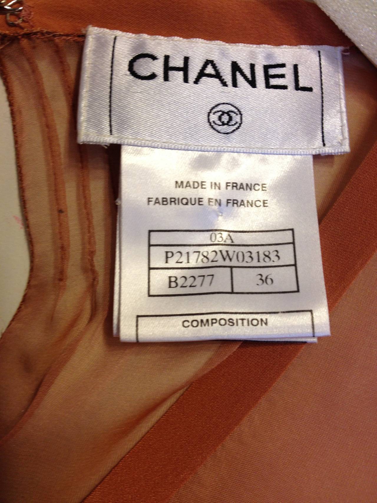Chanel Rust Sheer Paneled Top 2