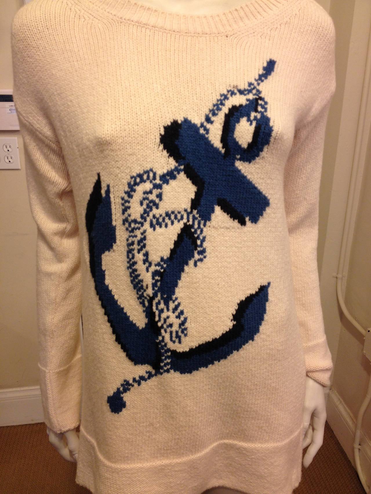 You'll never float away when you're anchored in a beautiful Stella McCartney piece like this. This sweater is a nautical dream!