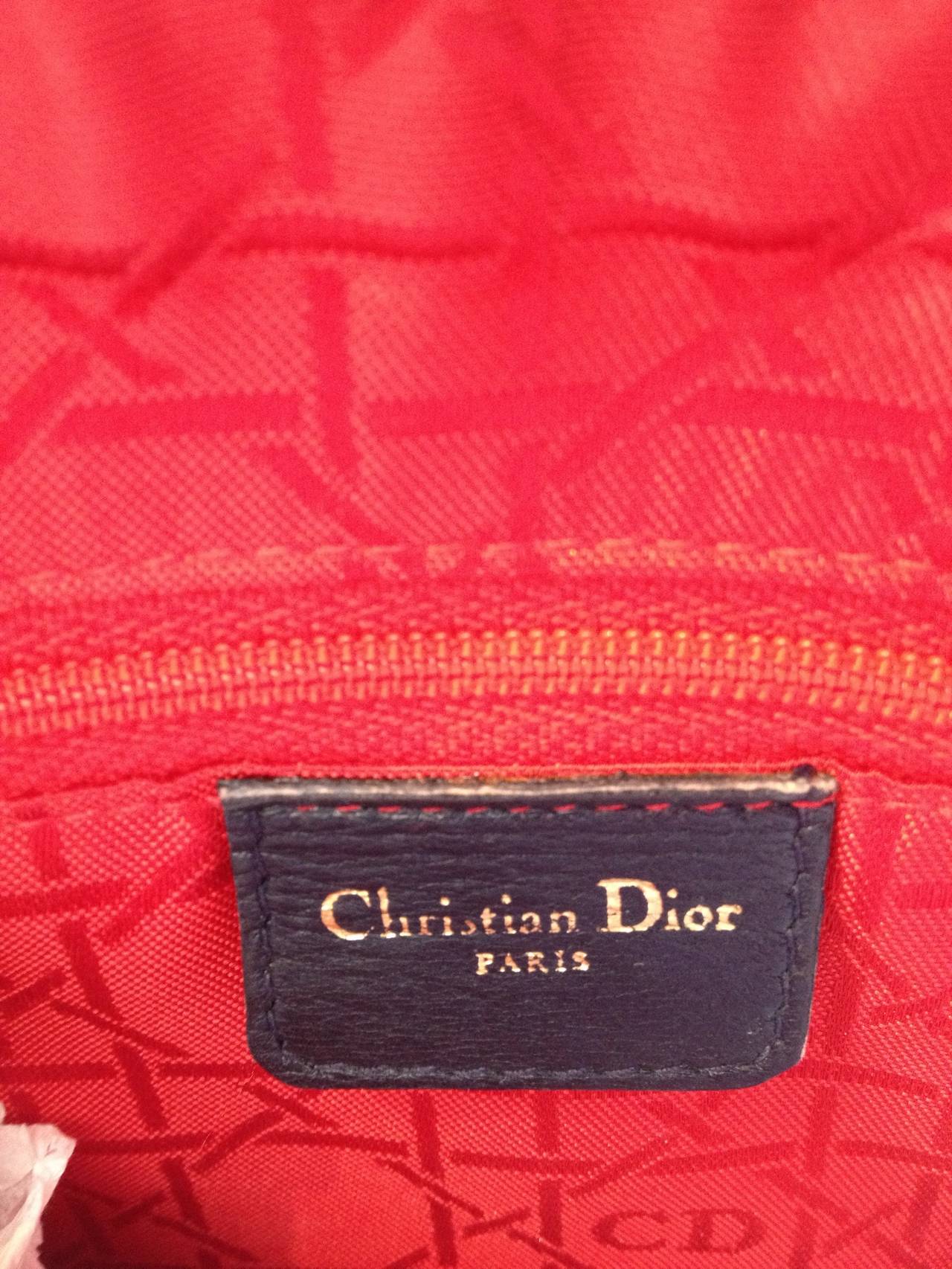 Christian Dior Navy Quilted Lady Dior Bag 2