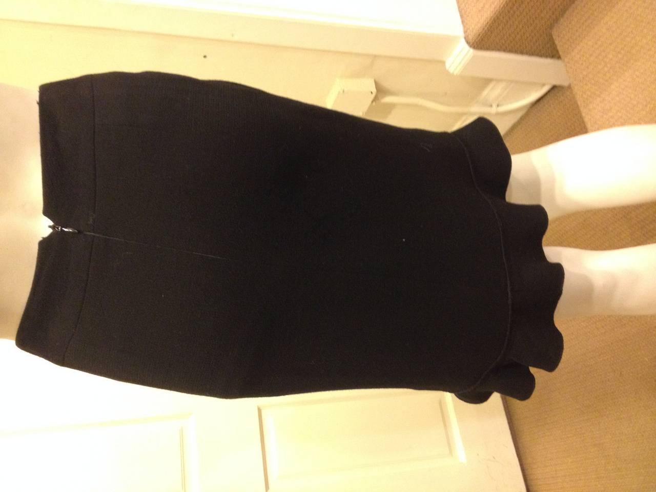 Chanel Black Skirt with Flared Hem In Excellent Condition In San Francisco, CA