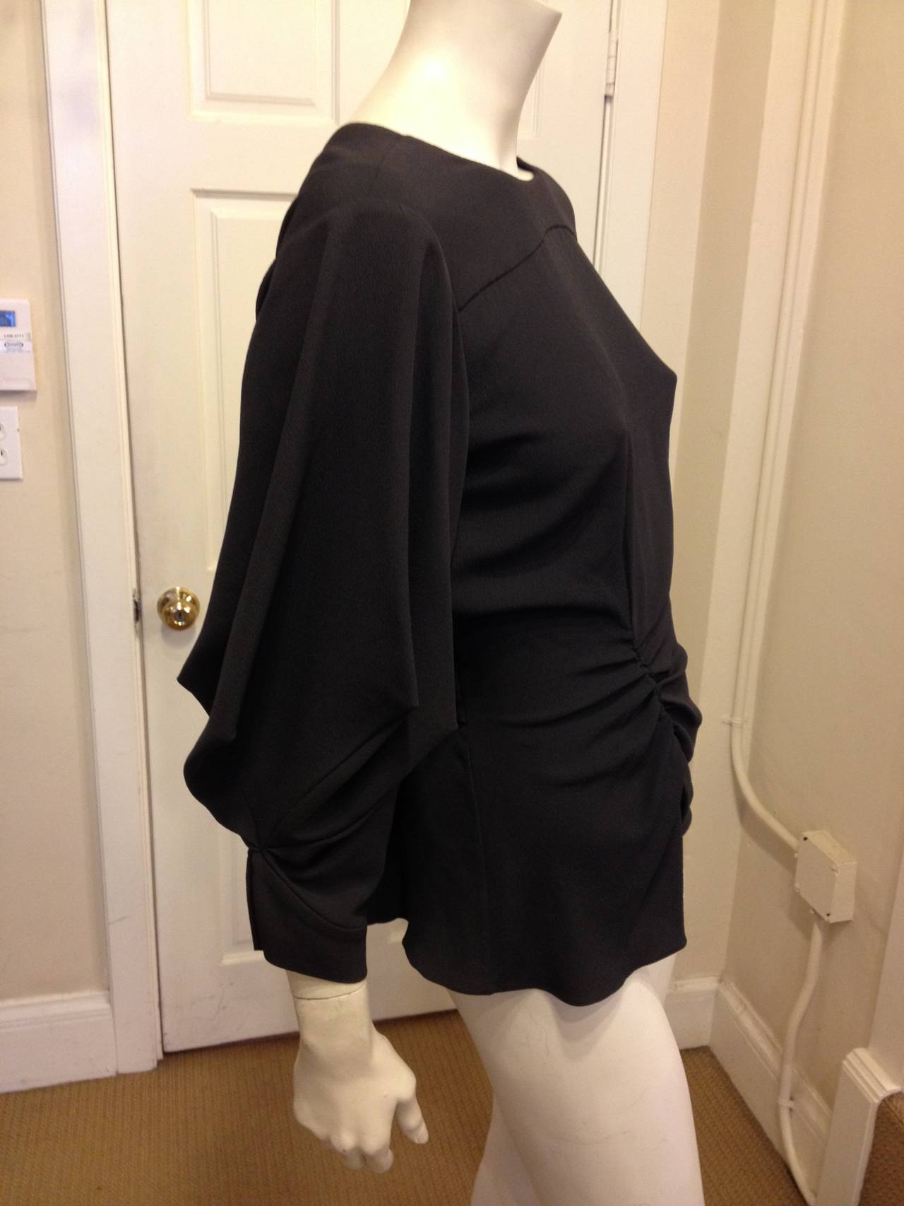 Vionnet Navy Draping Top with Sash In Excellent Condition In San Francisco, CA