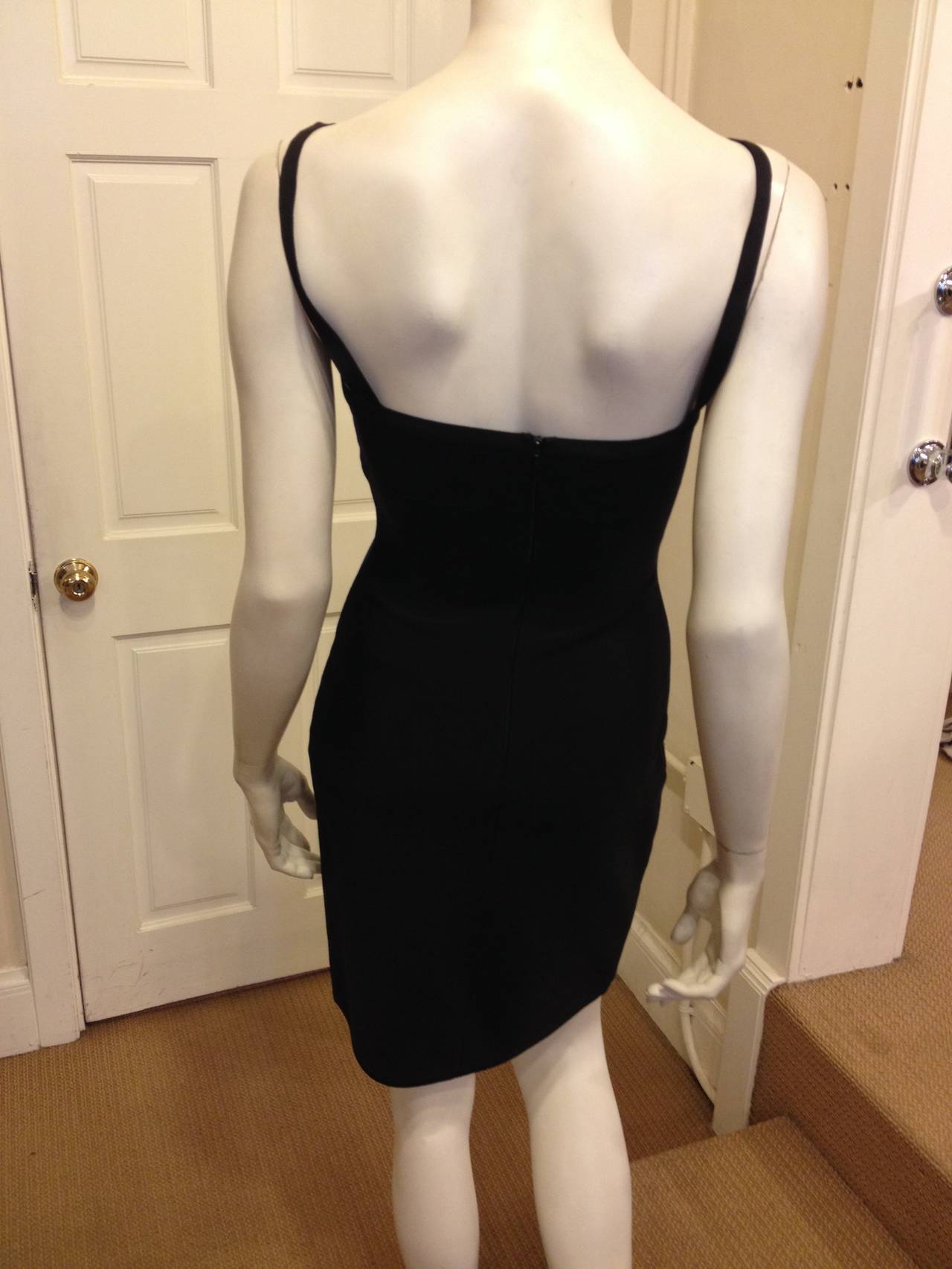 Women's Herve Leger Black Mini Bandage Dress