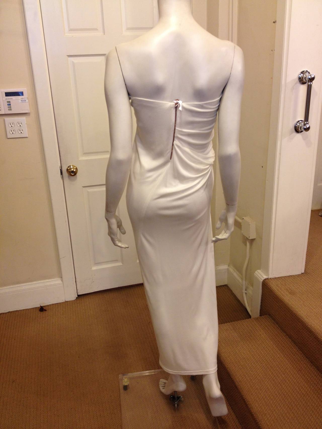 Women's Sophia Kokosalaki White Strapless Ruched Dress