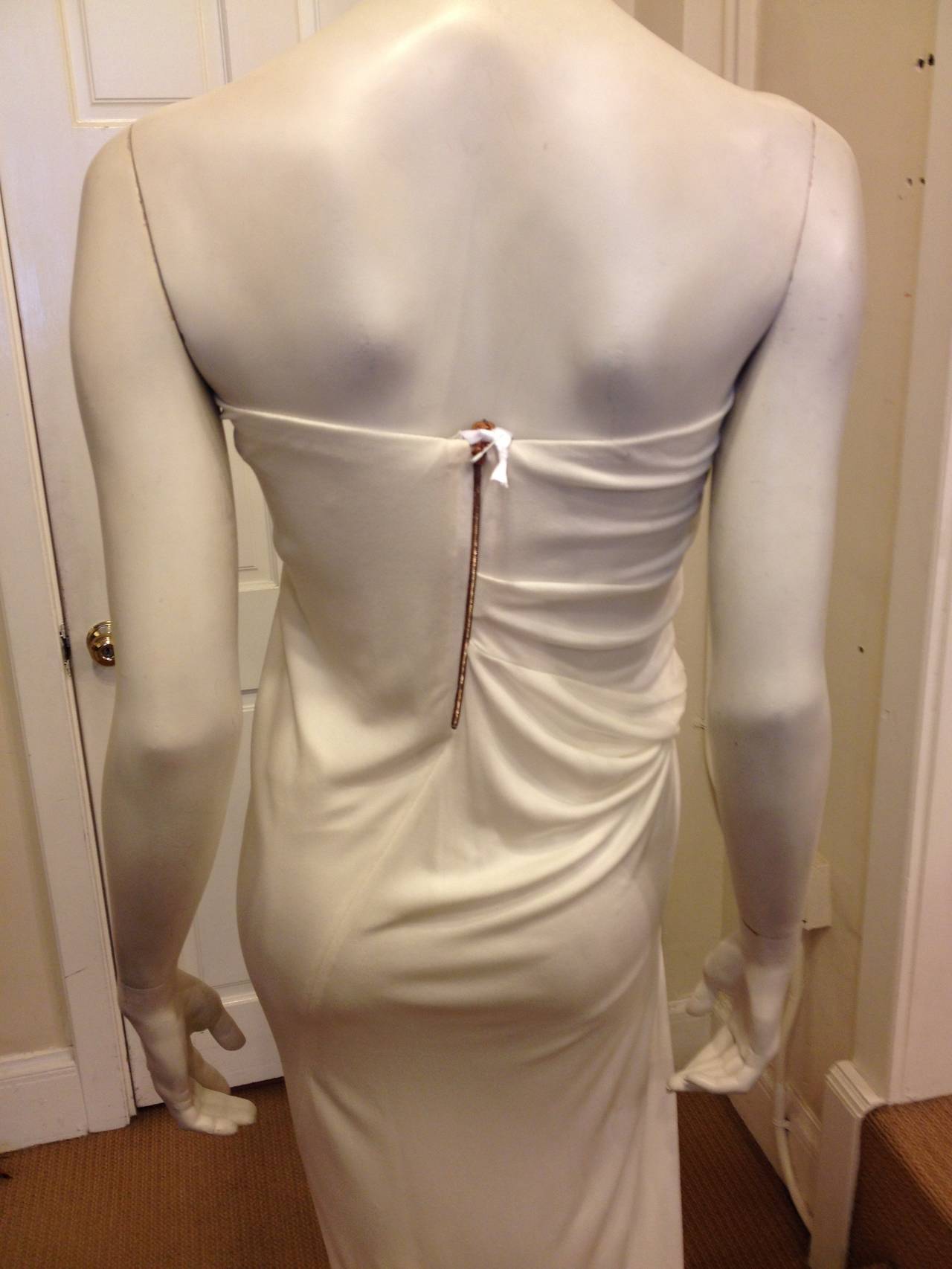 Sophia Kokosalaki White Strapless Ruched Dress 1