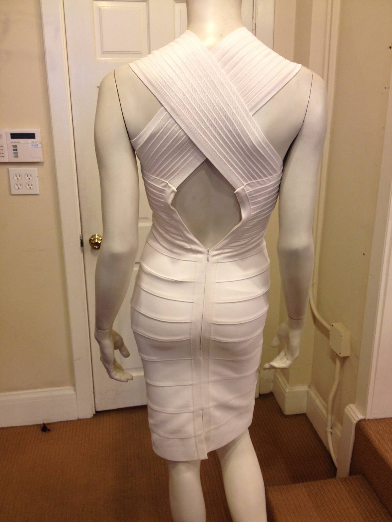 Women's Herve Leger White Bandage Dress