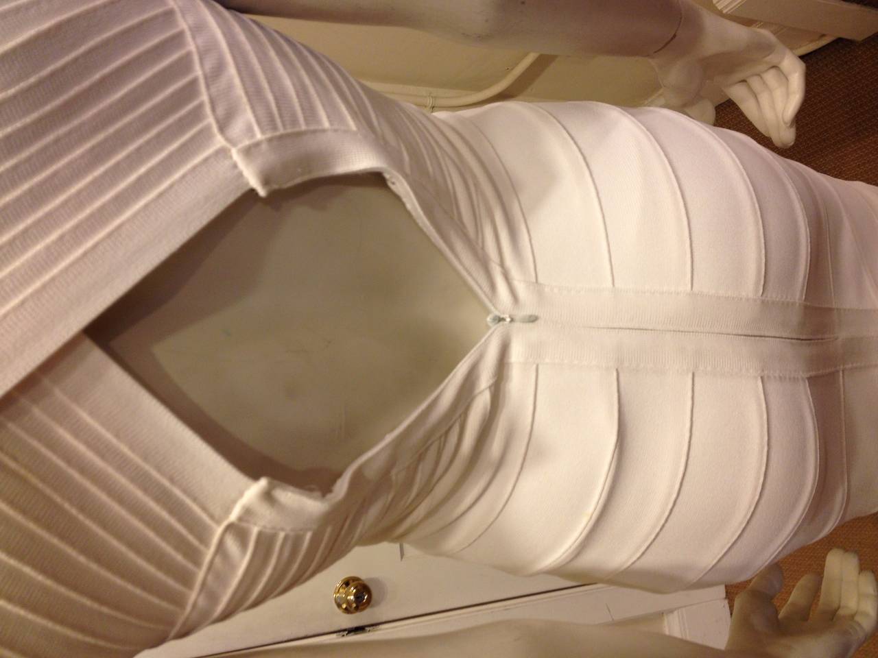 Herve Leger White Bandage Dress 1
