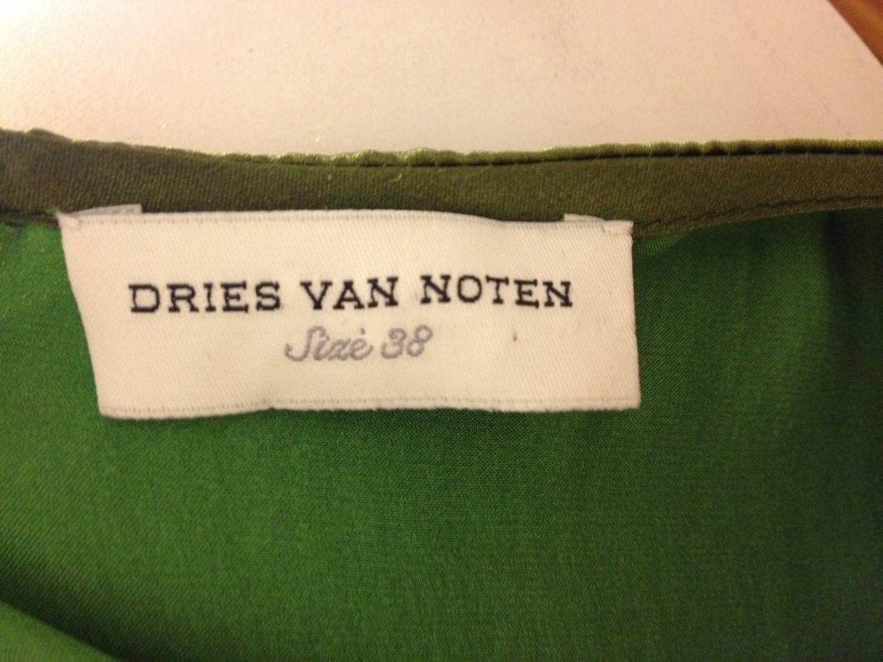 Dries Van Noten Green Floral Dress 2