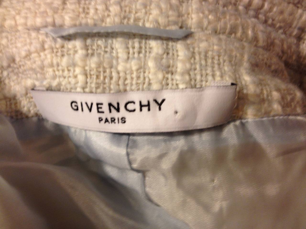 Women's Givenchy Cream and Floral Cropped Jacket For Sale