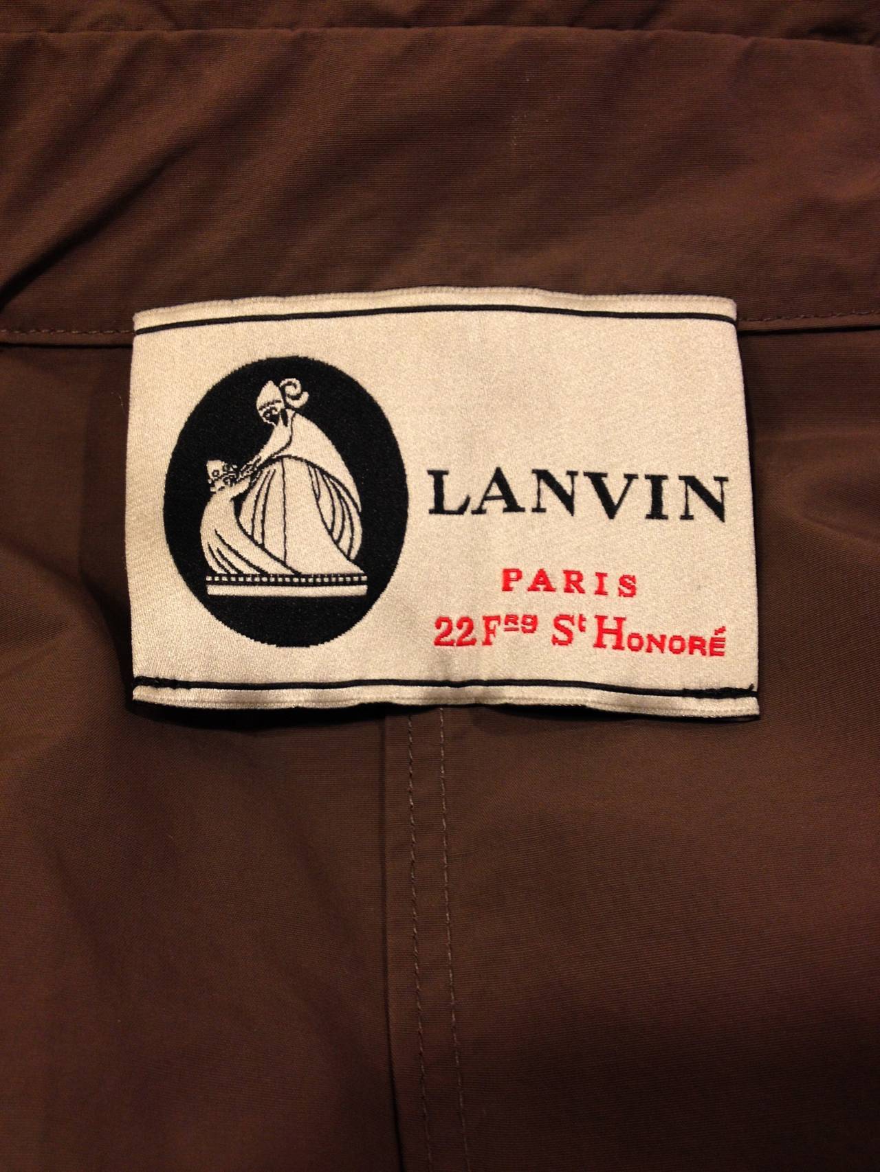 Lanvin Dark Taupe Trenchcoat For Sale 1