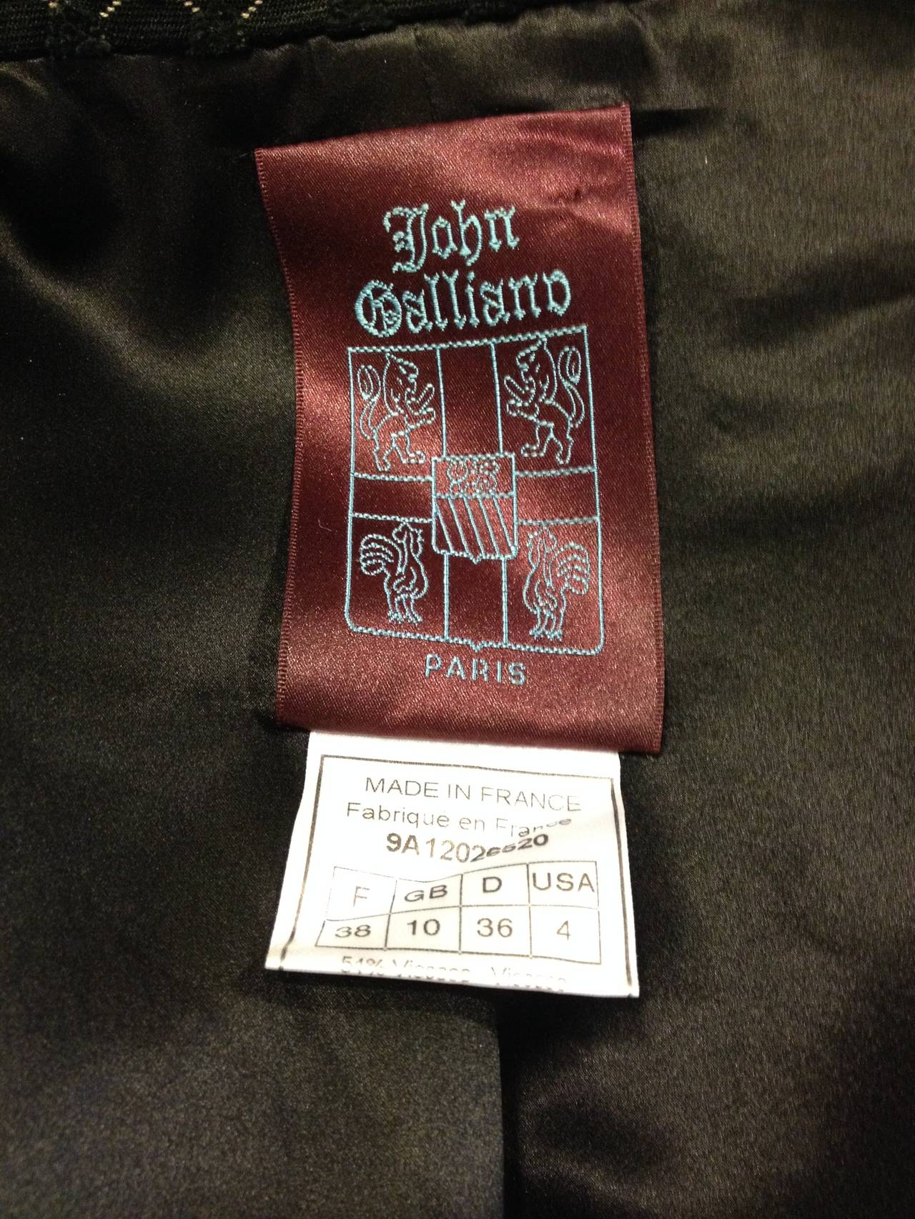 John Galliano Black Jacket with Velvet Collar 2