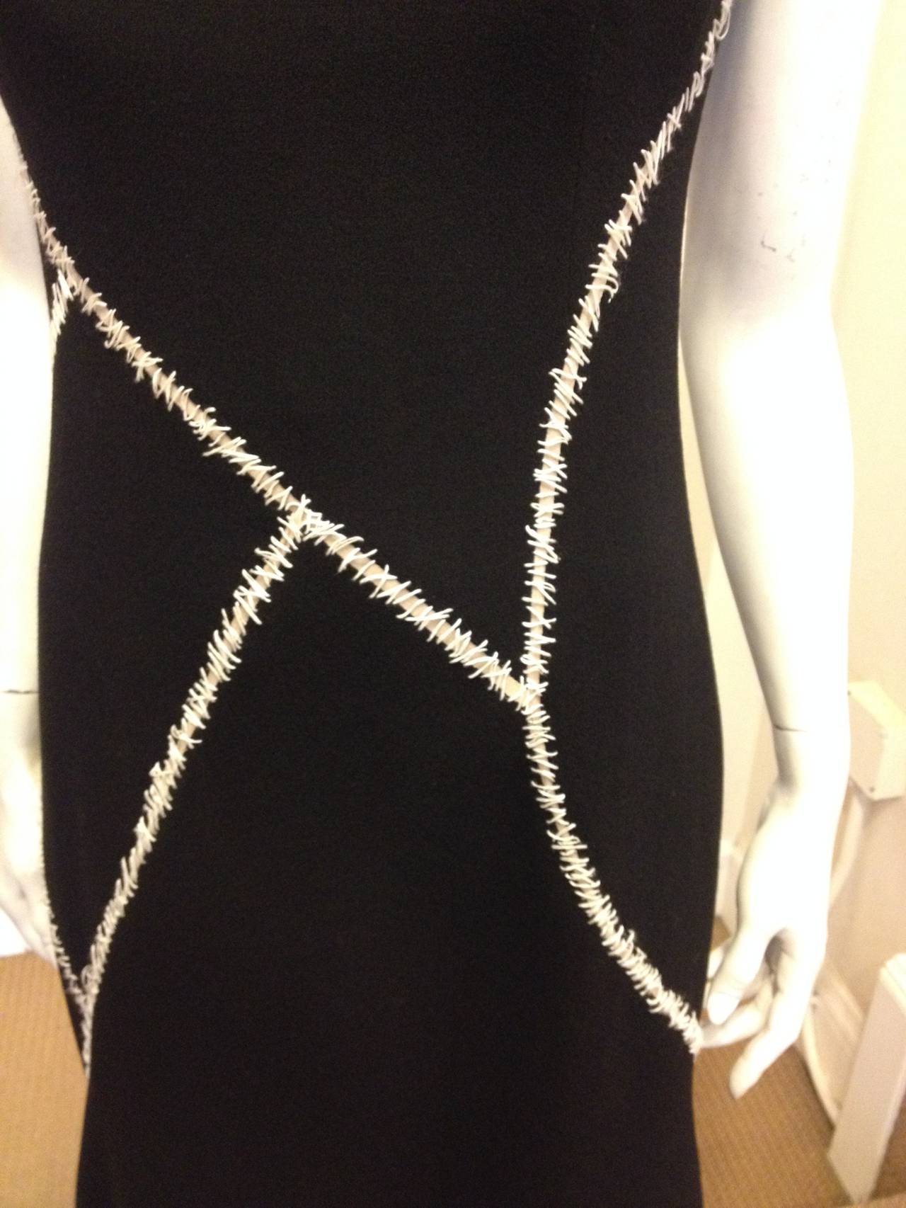 alexander mcqueen black and white dress