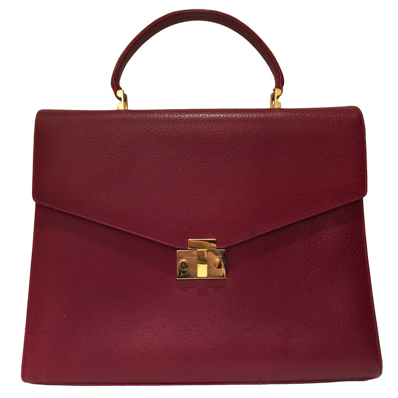 Tiffany & Co. Burgundy Leather Handbag