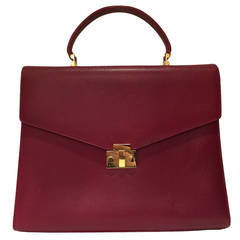 Vintage Tiffany & Co. Burgundy Leather Handbag