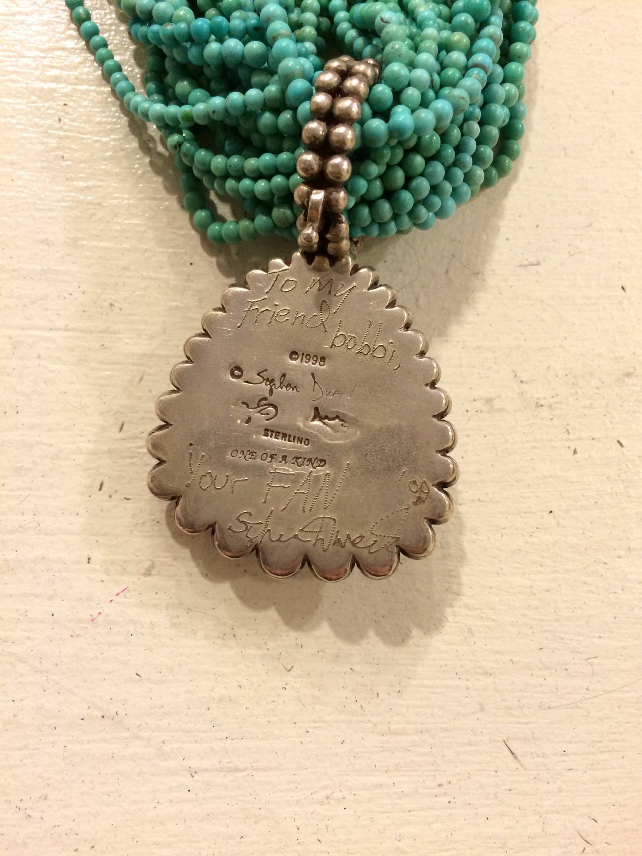 Contemporary Stephen Dweck Turquoise Necklace with Pendant