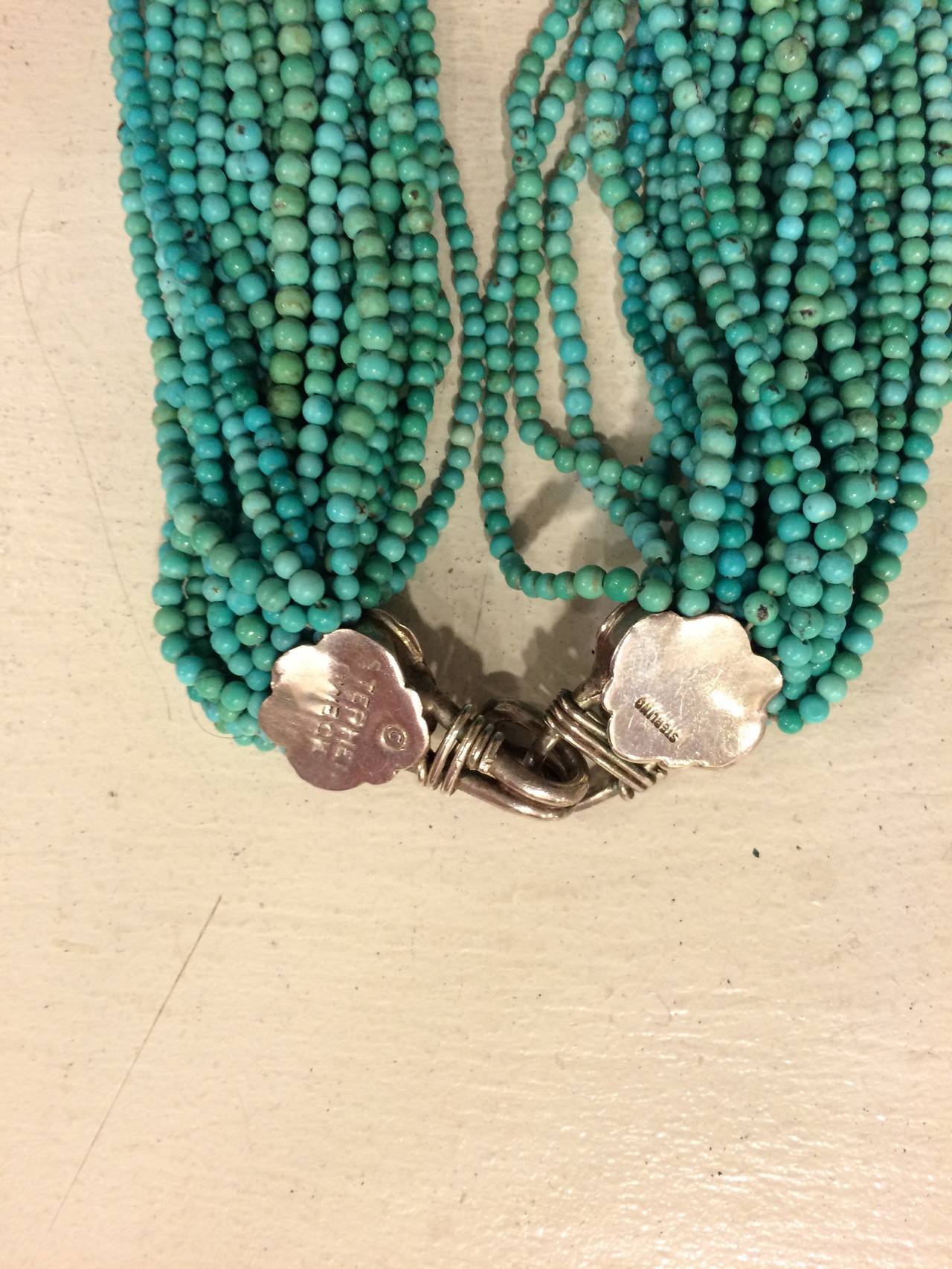 Stephen Dweck Turquoise Necklace with Pendant In Excellent Condition In San Francisco, CA