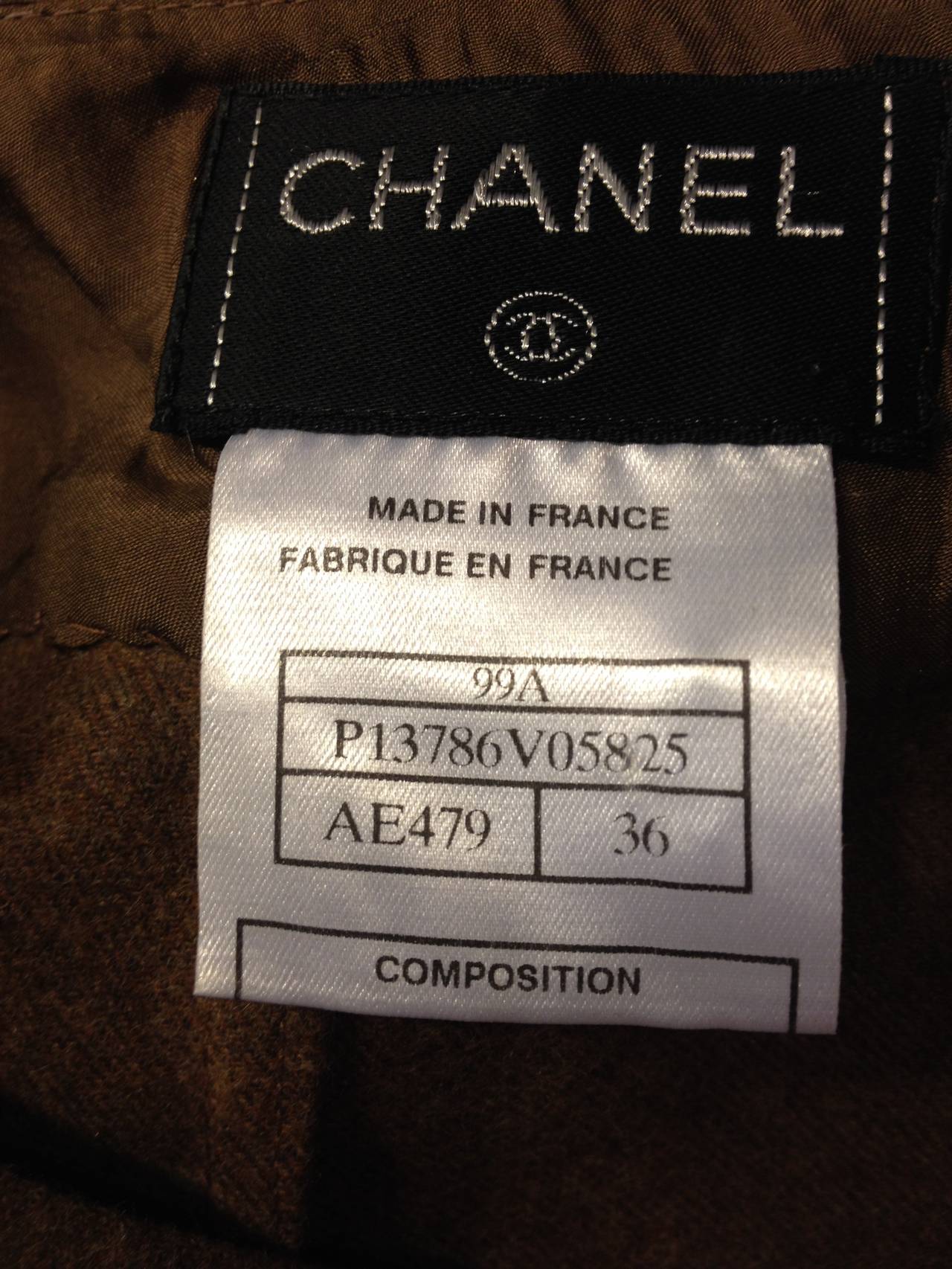 Women's Chanel Tan Pleated Skirt