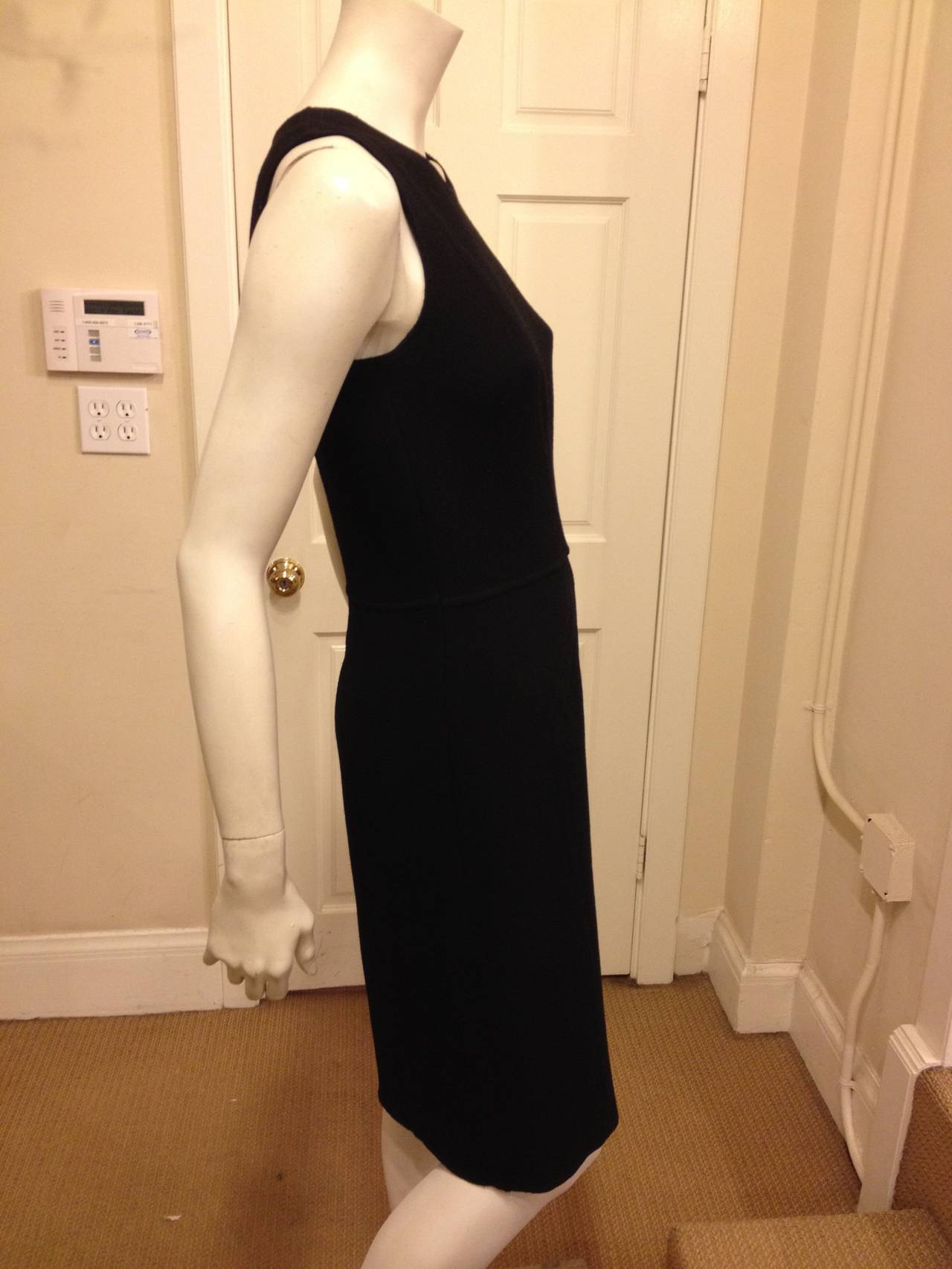 Oscar de la Renta Black Sheath Dress In Excellent Condition In San Francisco, CA