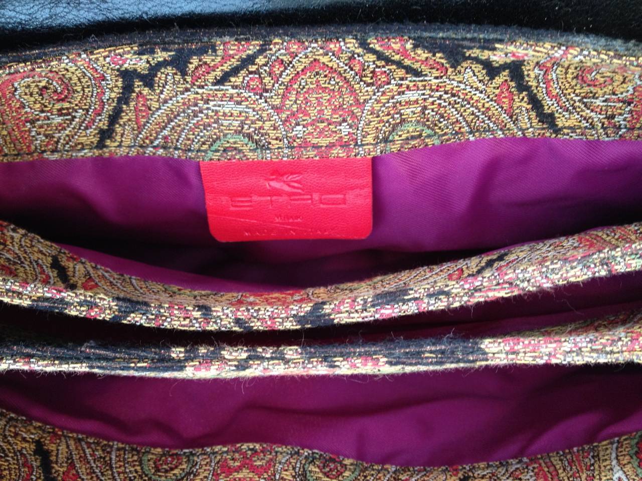 Etro Red and Black Paisley Bag 2