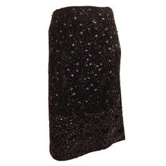 Dolce & Gabbana Black Beaded Skirt