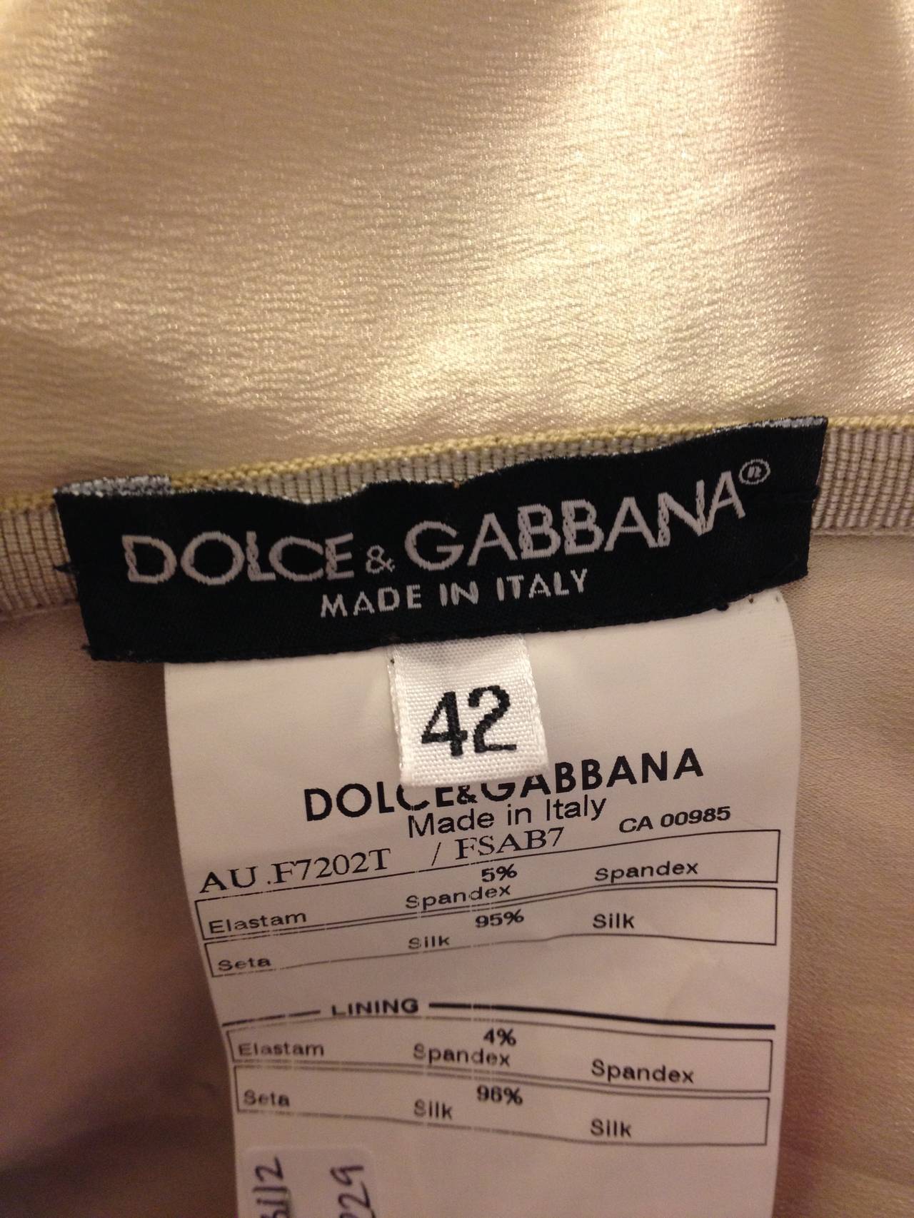 Dolce and Gabbana Cream Satin Floral Corset at 1stdibs
