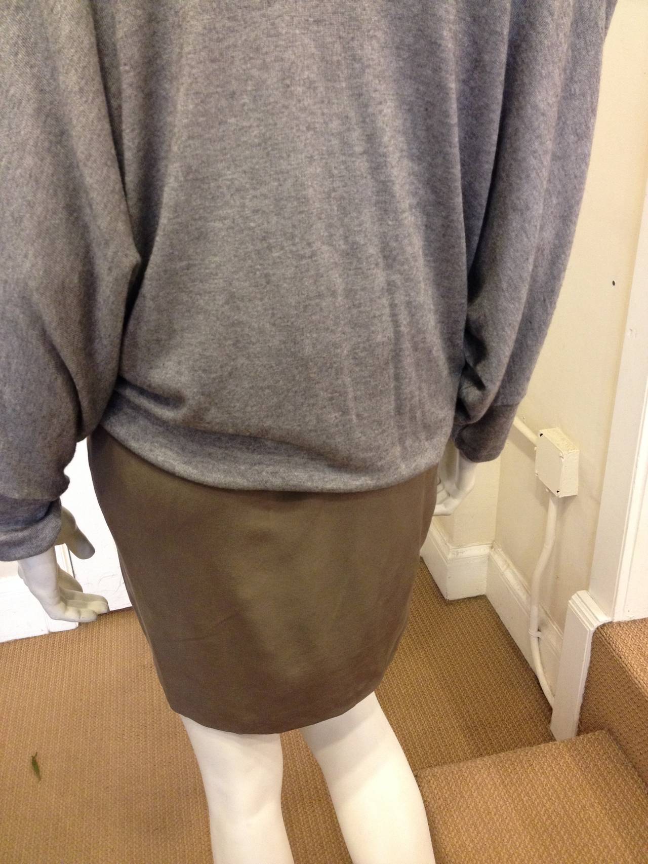 Thakoon Grey and Brown Twist Front Dress 1