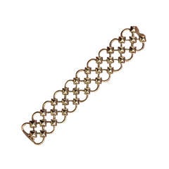 Hermes Silver Pyramid Link Bracelet