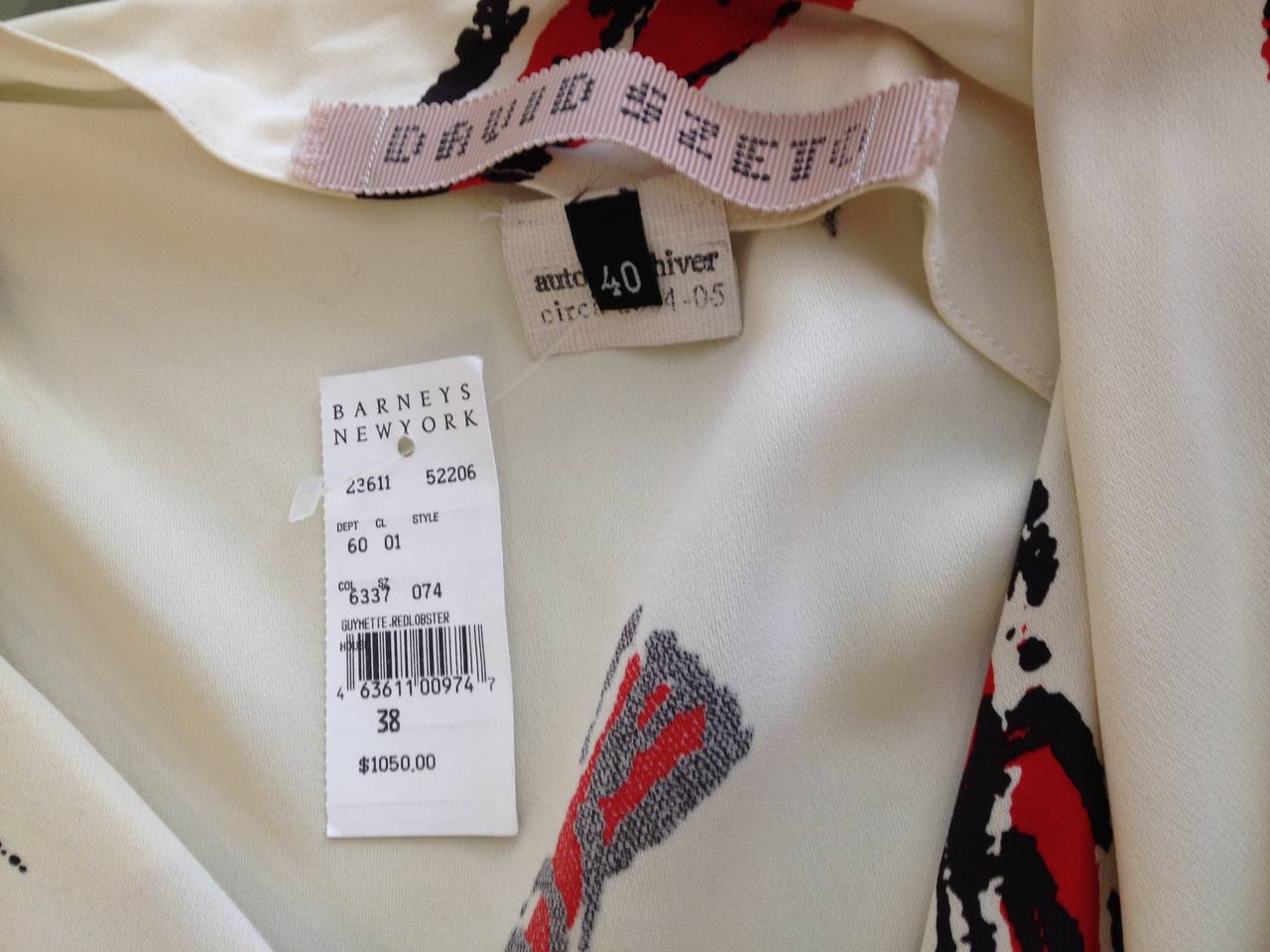 Women's David Szeto Cream Dress with Lobsters