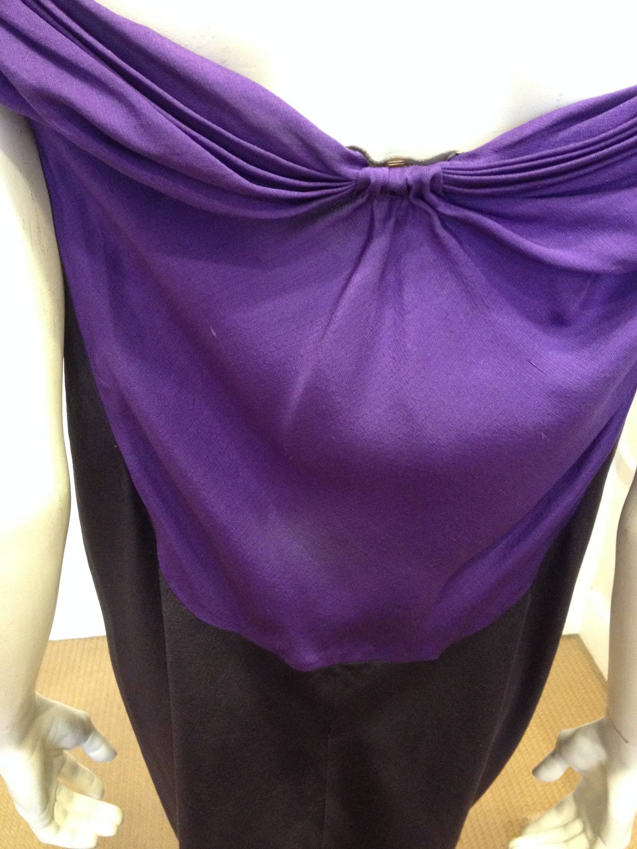 Vera Wang Purple Pleated Dress 1