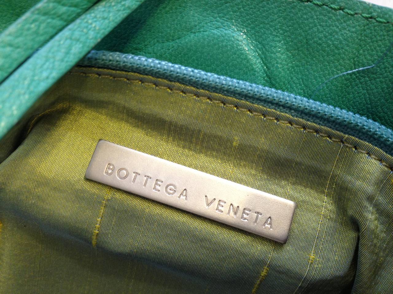 Bottega Veneta Green Woven Ponyhair Purse In Excellent Condition In San Francisco, CA