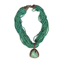 Stephen Dweck Turquoise Necklace with Pendant