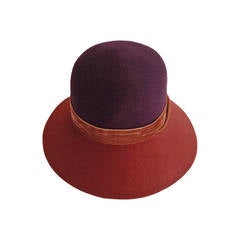 Loro Piana Purple and Orange Wool Hat