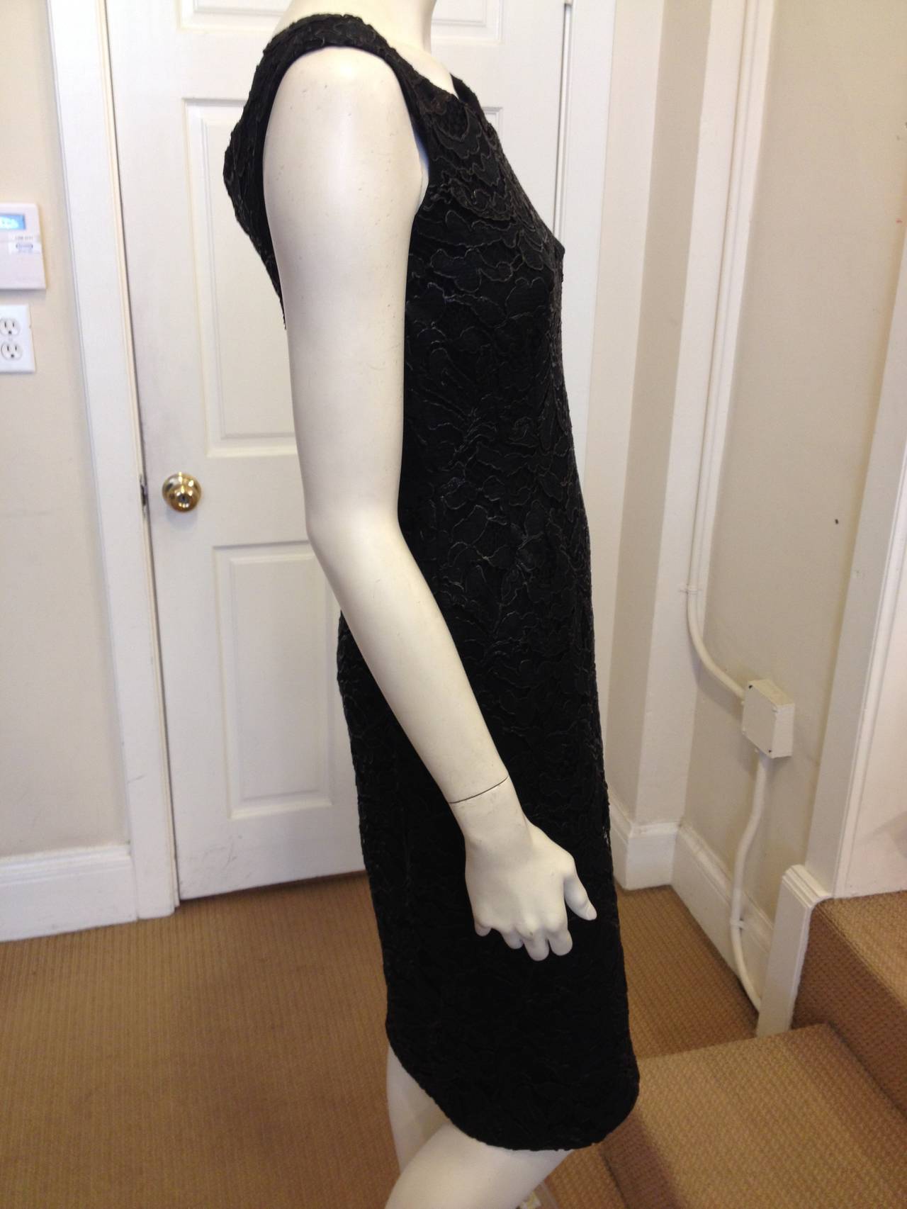 Gucci Black Lace Sheath Dress In Excellent Condition In San Francisco, CA