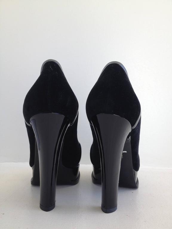 saint laurent velvet heels