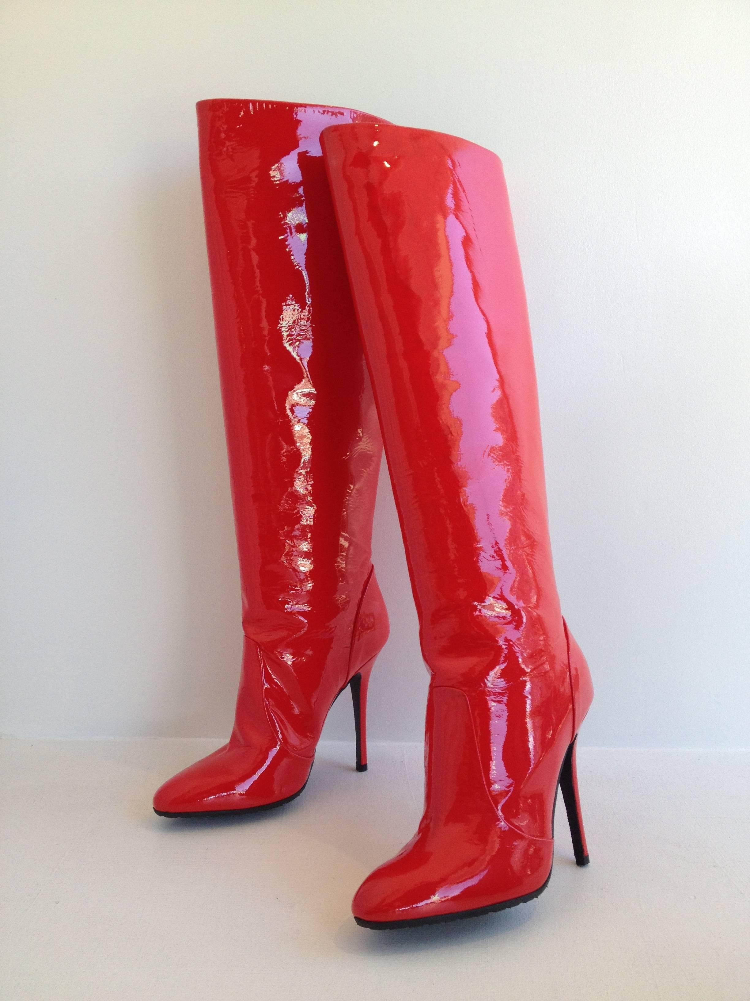giuseppe zanotti red boots