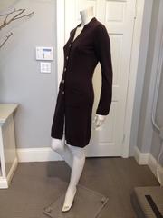 Chanel Brown Cashmere Sweater Coat Size 36 (4)