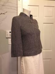 Chanel Black Jacket with Gold and Silver Metallics Size 34 (2)