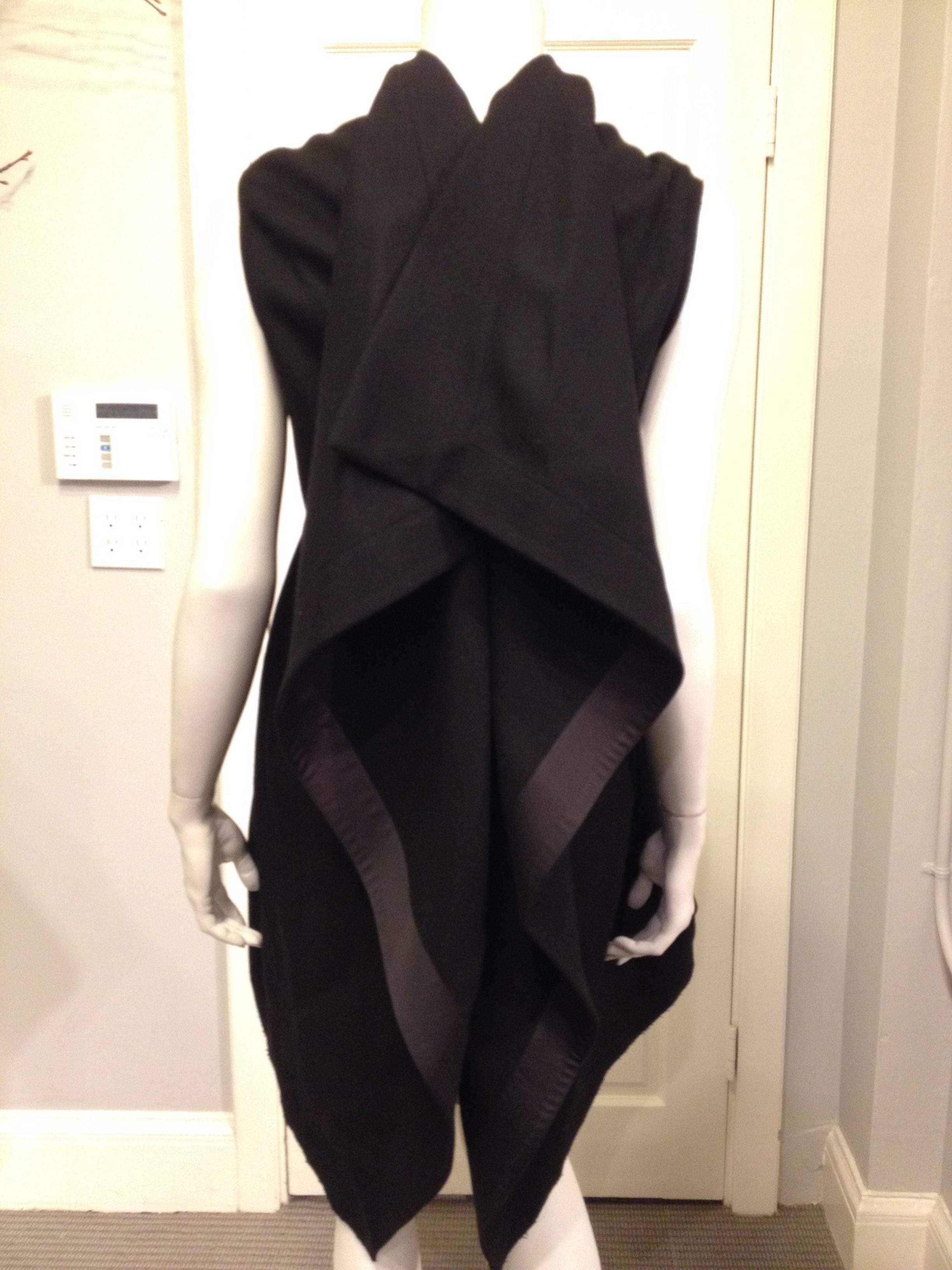Rick Owens Black Wool Top with Gold Sequins In New Condition In San Francisco, CA
