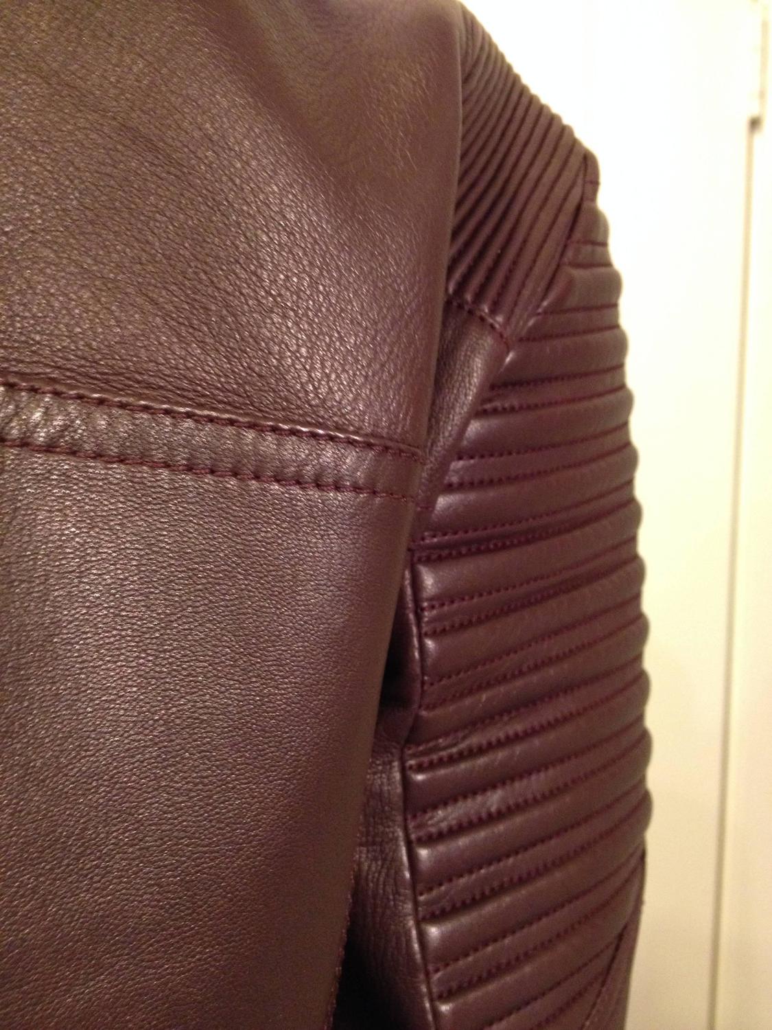Givenchy Burgundy Ribbed Leather Motorcycle Jacket Size 38 6 For Sale at 1stDibs givenchy jacket