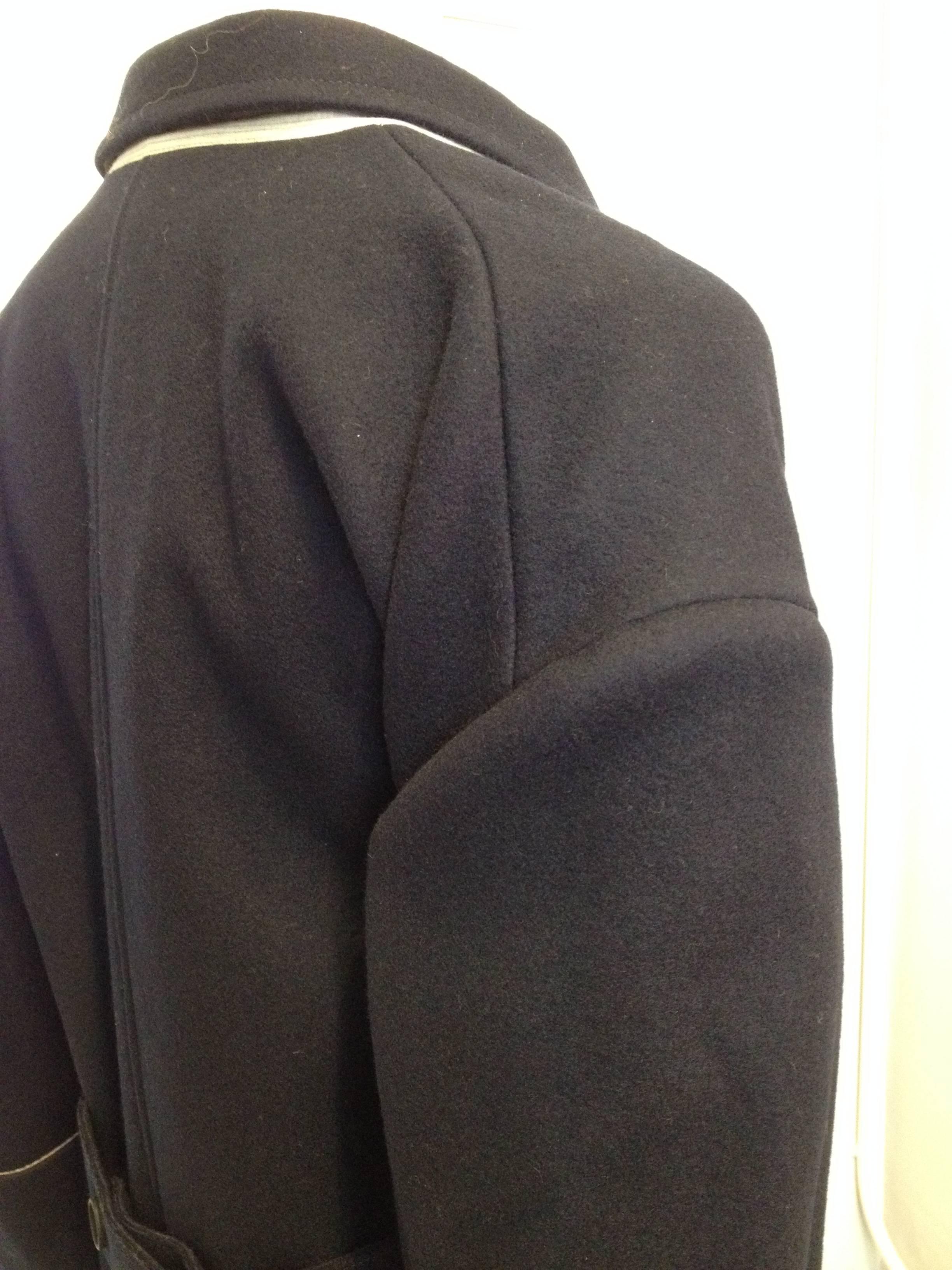 Balenciaga Navy Wool Coat Size 38 (6) 1