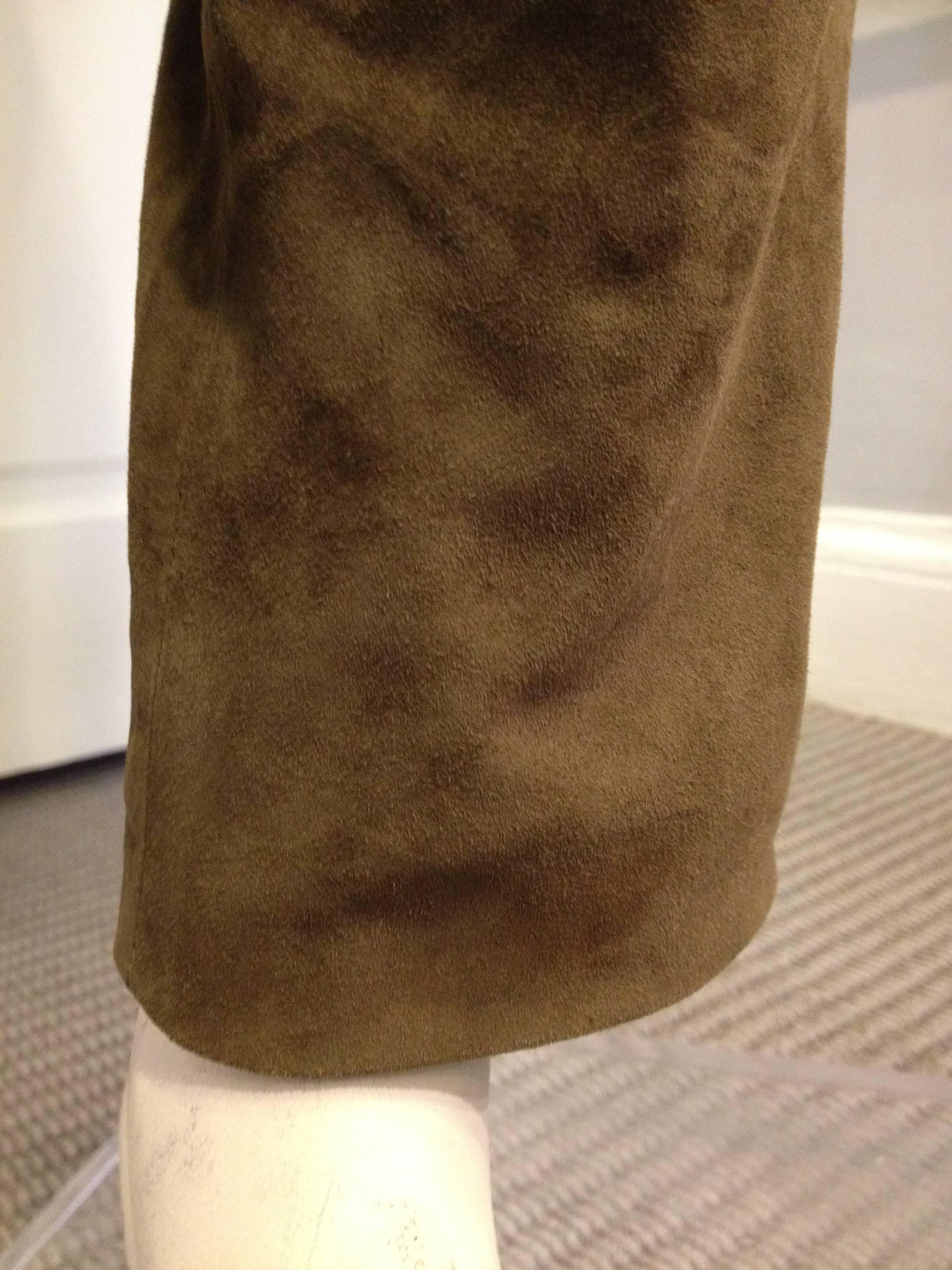 Christian Dior Olive Suede Pants 4