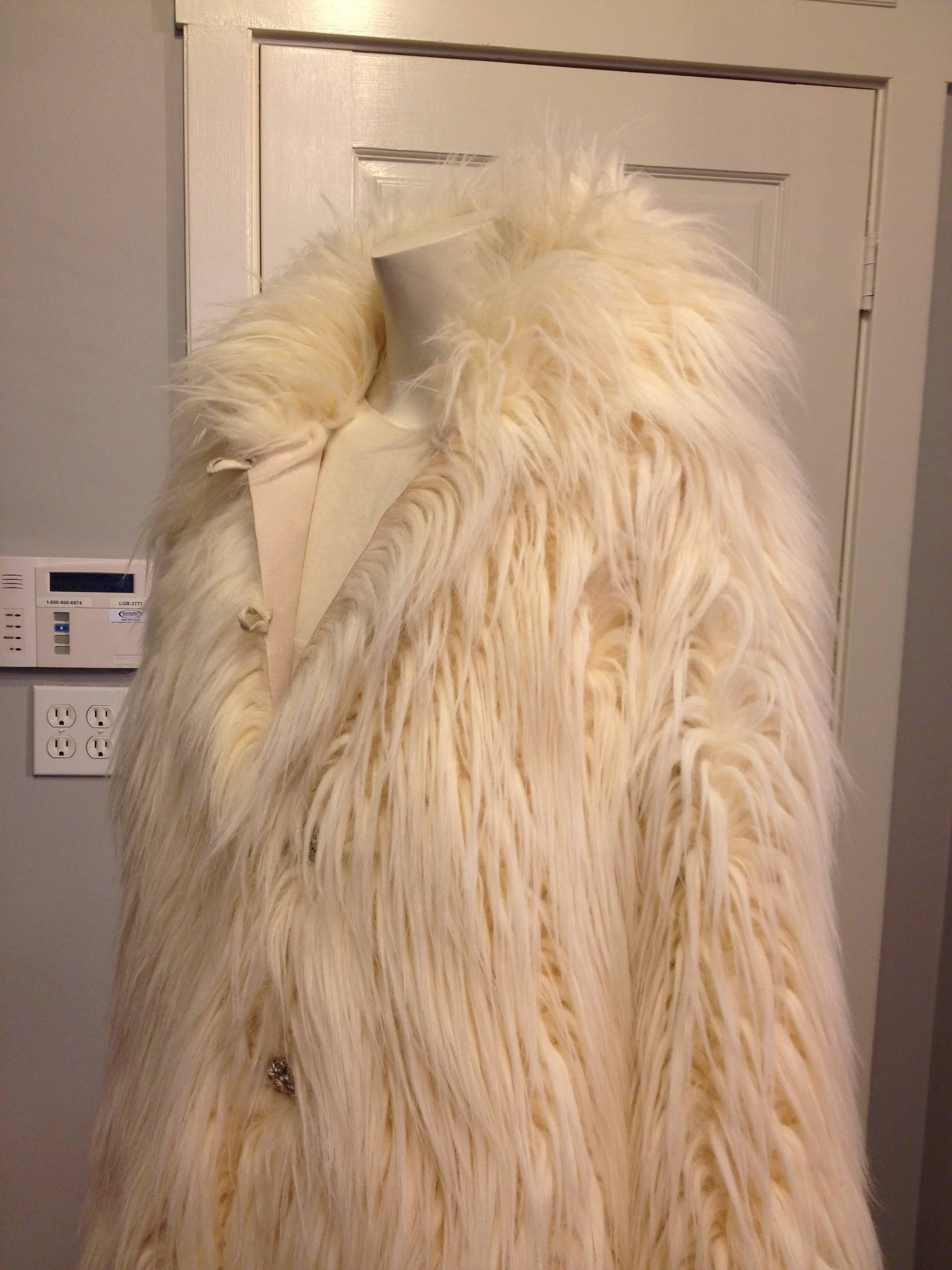 Chanel Cream Fantasy Fur Coat Size 38 (6) 1