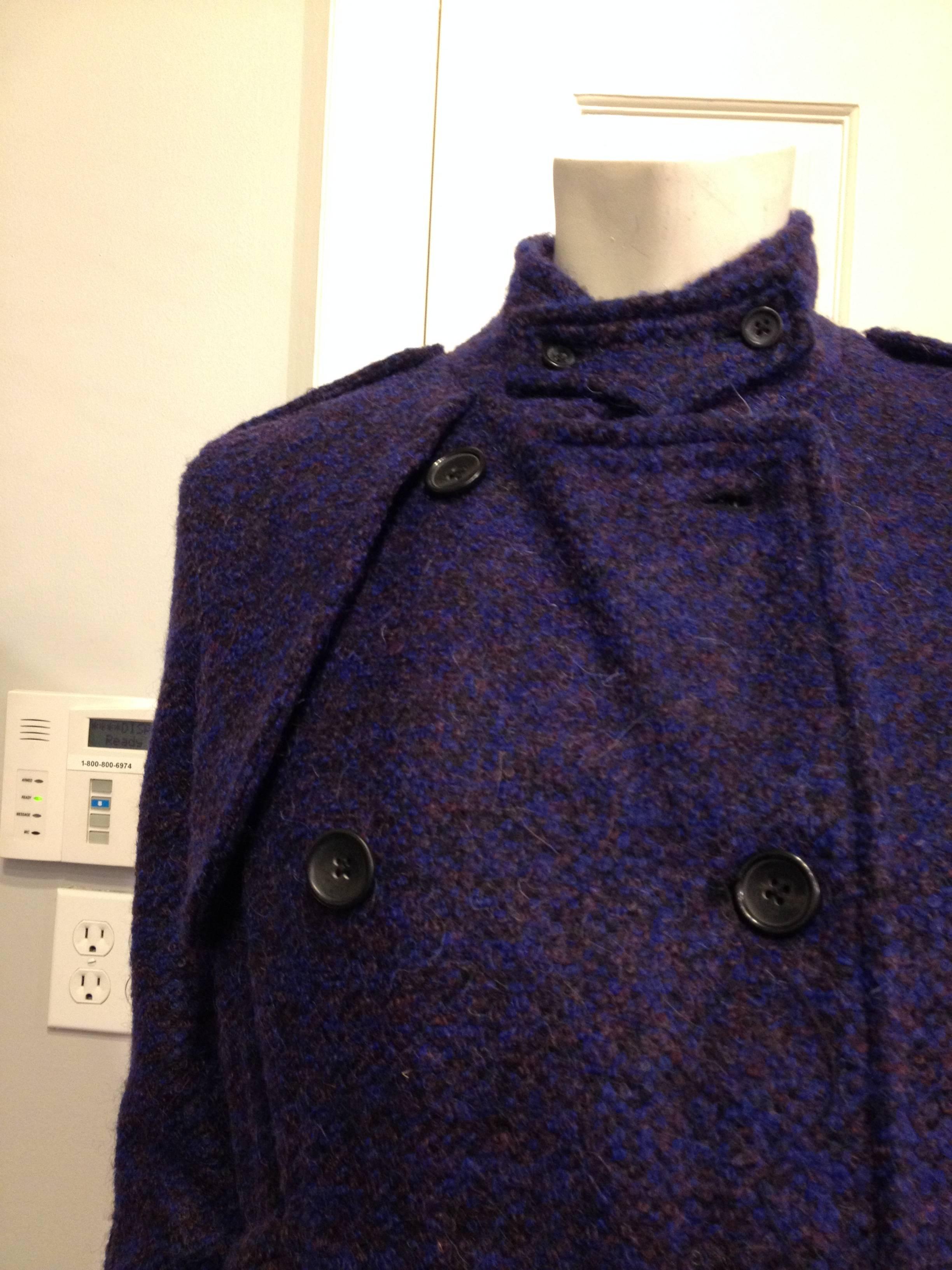 Women's Proenza Schouler Royal Purple Tweed Coat Size 4