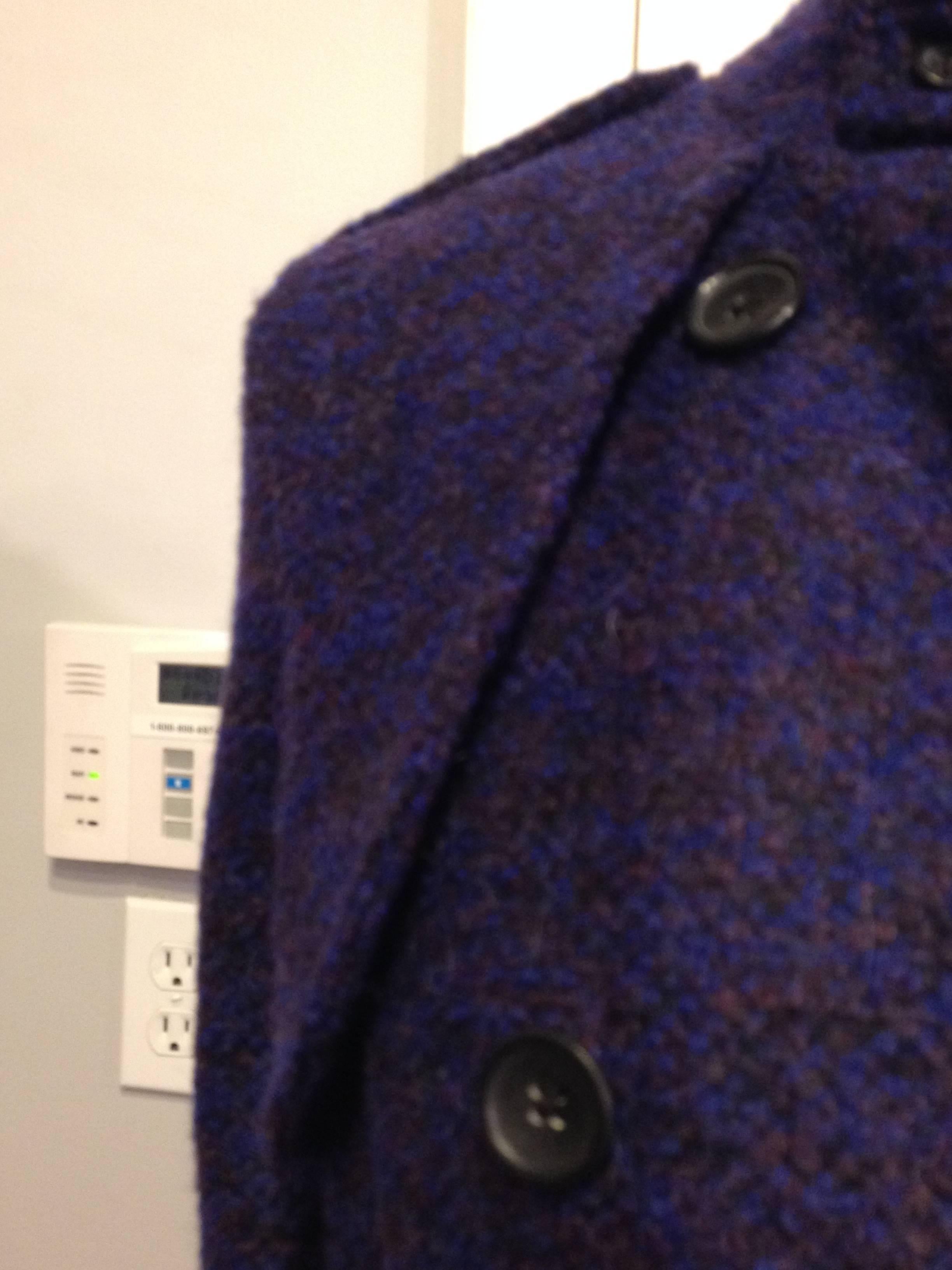 Proenza Schouler Royal Purple Tweed Coat Size 4 1
