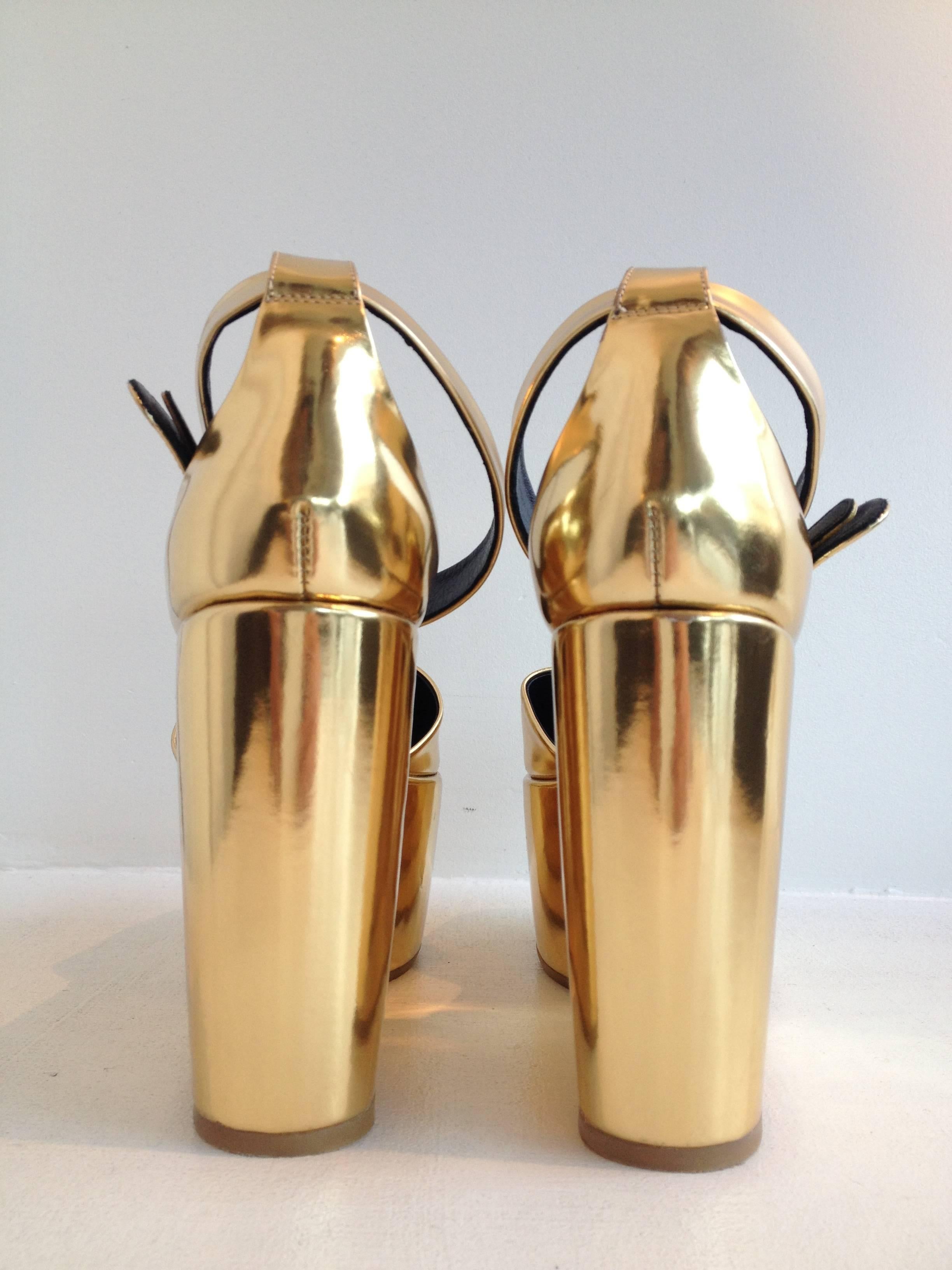 celine gold sandals